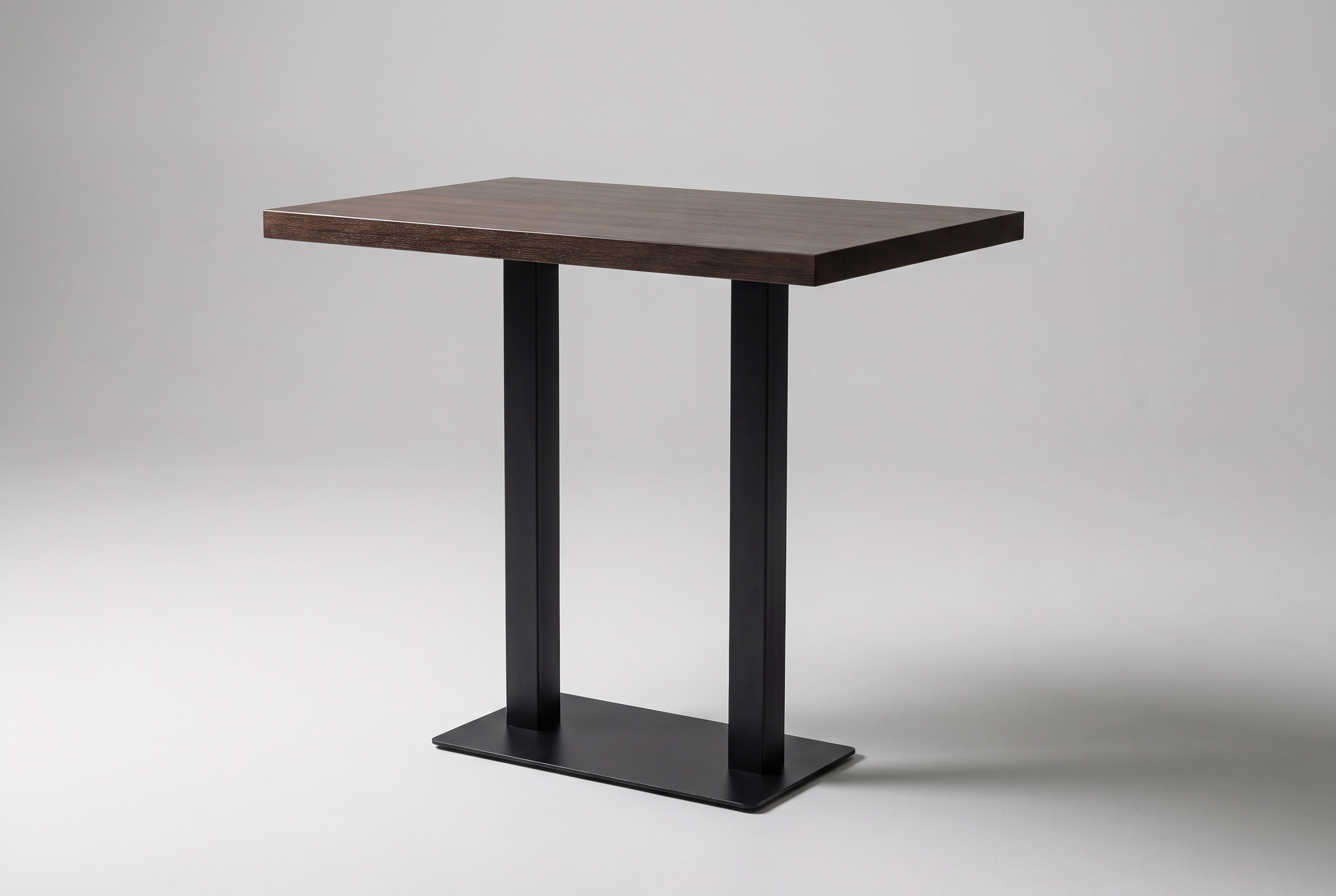 Stehtisch 100x70cm Dunkelbraun Holzoptik Milano Hochtisch Bartisch