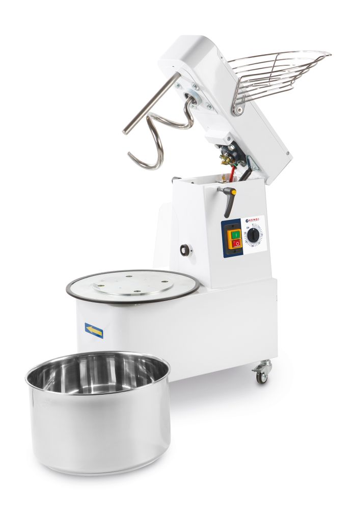 Spiralmixer mit aufklappbarem Kopf und abnehmbarer Schüssel    35 kg/h  10L  380x590x(H)575mm-ING11665