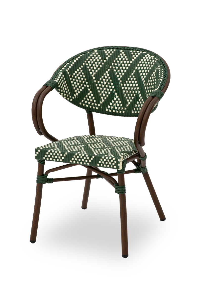 Stuhl Udine in Farbe Grün aus Technorattan Outdoor-ING10890 Stuhl Udine in Farbe Grün aus Technorattan Outdoor-ING10890