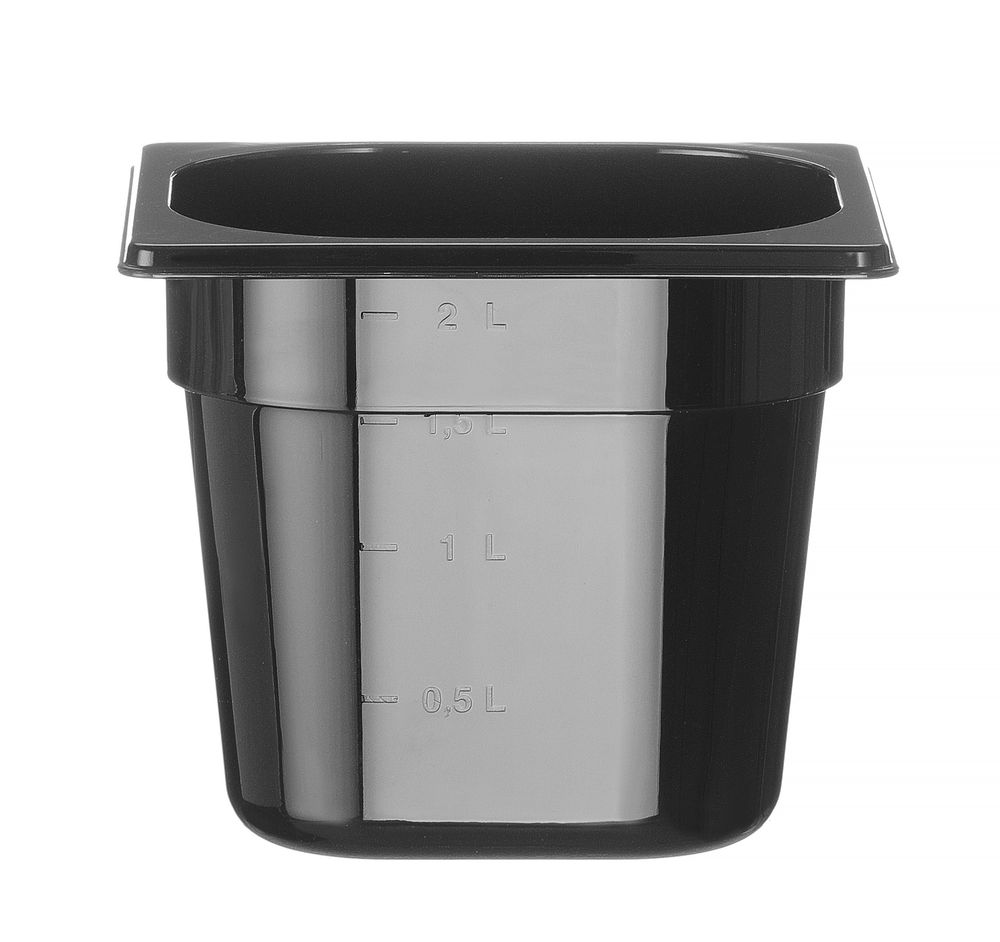 Gastronorm-Behälter 1/6 Profi Line GN 1/6 24L Schwarz 176x162x(H)150mm-ING12158 Gastronorm-Behälter 1/6 Profi Line GN 1/6 24L Schwarz 176x162x(H)150mm-ING12158