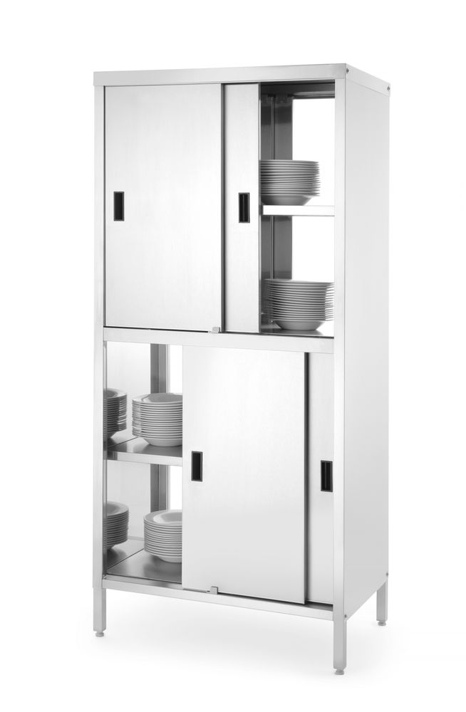 811634 Durchreicheschrank mit Trennwand und Schiebetüren Kitchen Line 1000x600x(H)1800mm