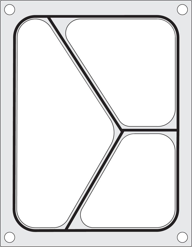 Matrize für Versiegelungsmaschine    ein dreiteiliger Behälter (227x178 mm)-ING11294