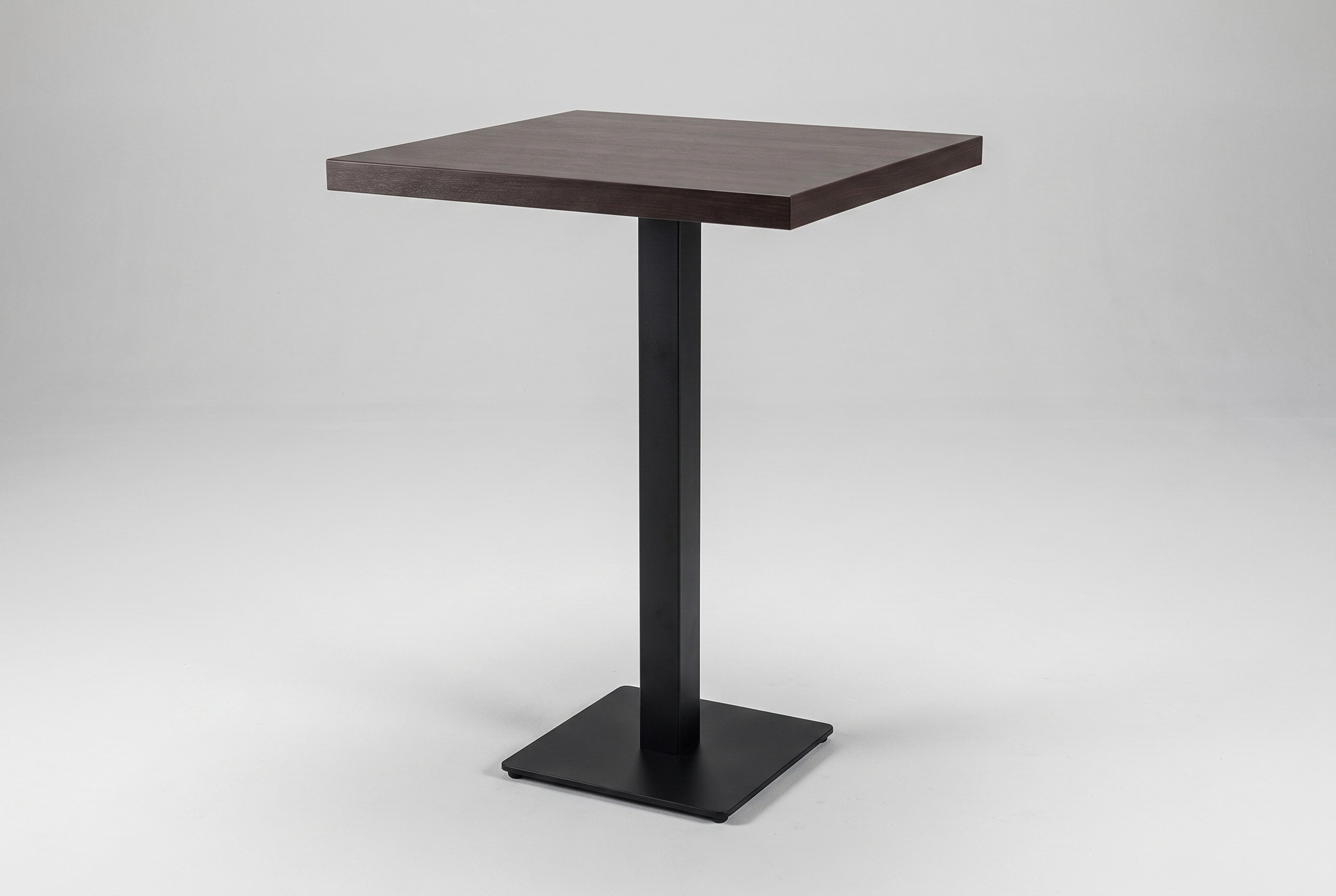 Stehtisch 70x70cm Dunkelbraun Holzoptik Milano Hochtisch Bartisch
