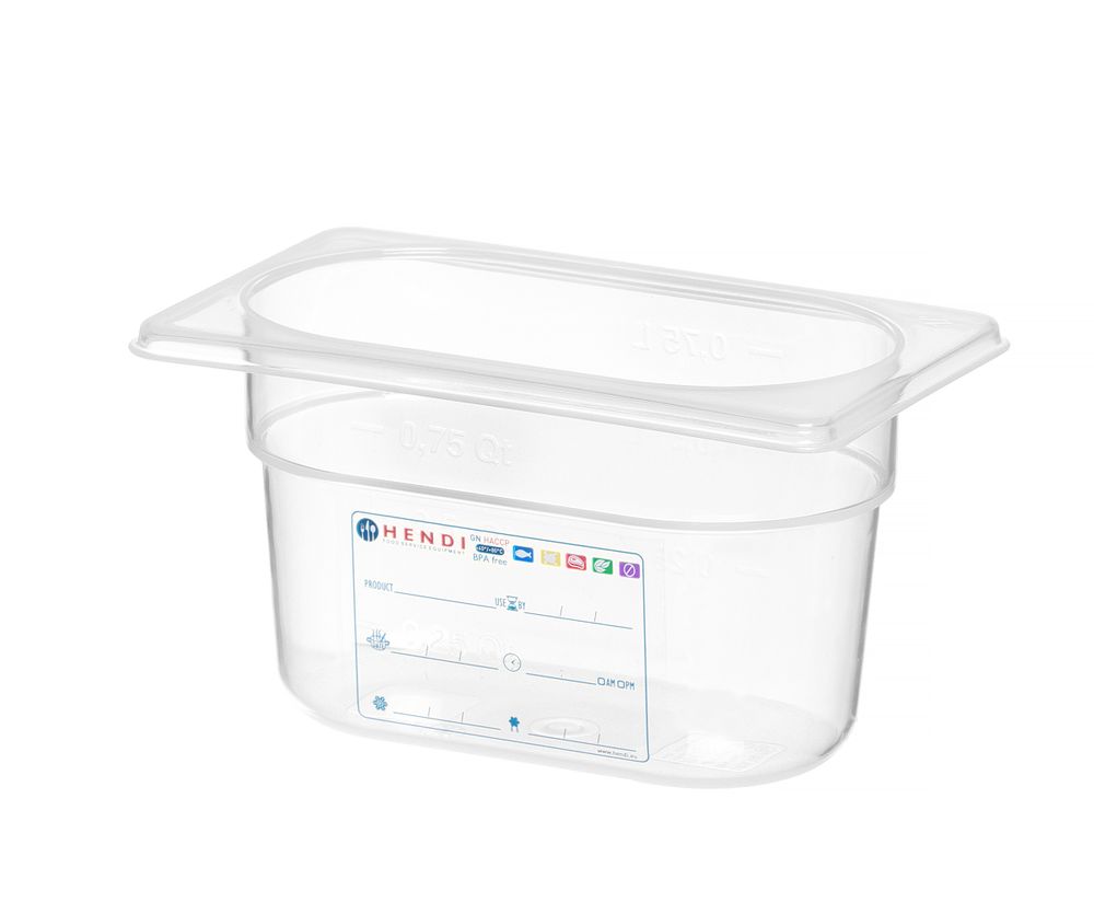 Gastronorm-Behälter 1/9 GN 1/9 09L Transparent 176x108x(H)100mm-ING12215 Gastronorm-Behälter 1/9 GN 1/9 09L Transparent 176x108x(H)100mm-ING12215