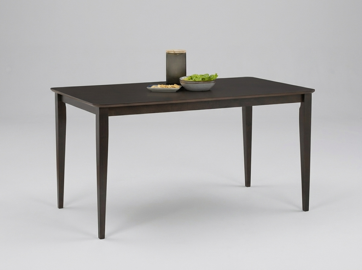 Restaurant Bistro Tisch 120x80cm Vollholz Dunkelbraun Polly