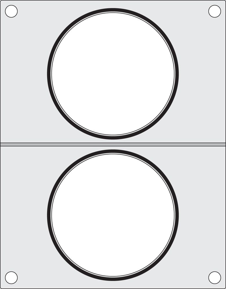Matrize für Versiegelungsmaschine    zwei runde Behälter (ø115 mm)-ING11295