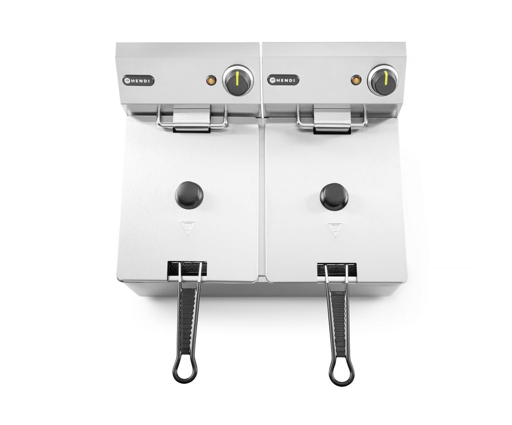 Fritteuse Kitchen Line - 2x8L    Kitchen Line  16L  230V/7000W  542x430x(H)351mm-ING11278