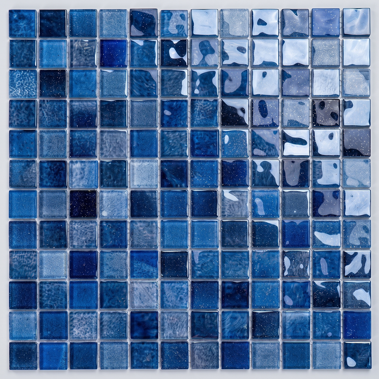 Glasmosaik Mosaikfliese Nizza 23×23×4 mm