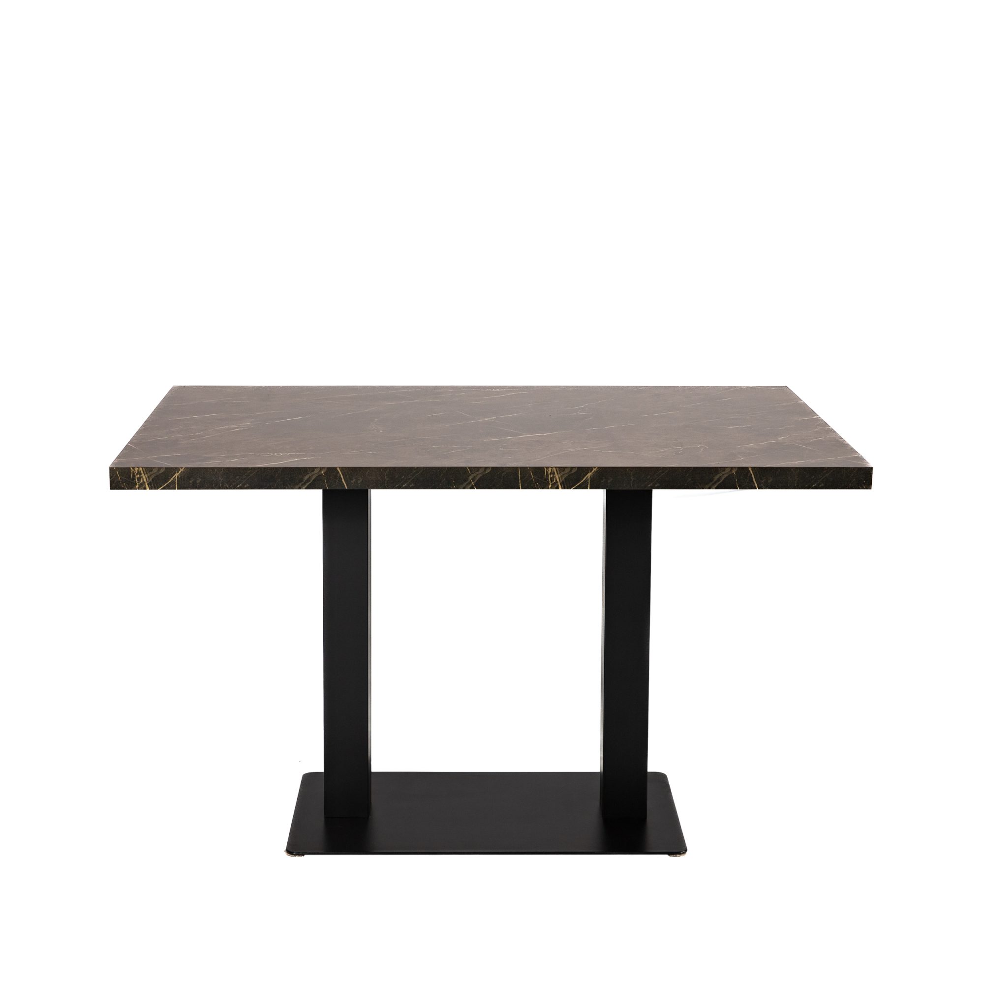 Restaurantbord Catania Brunt marmorlook 120x80cm Bistrobord Gæstebord