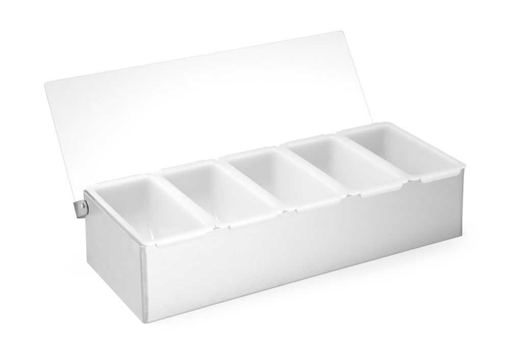 Zutatenbehälter BarUp 5 Fächer 375x140x(H)90mm-ING11057 Zutatenbehälter BarUp 5 Fächer 375x140x(H)90mm-ING11057