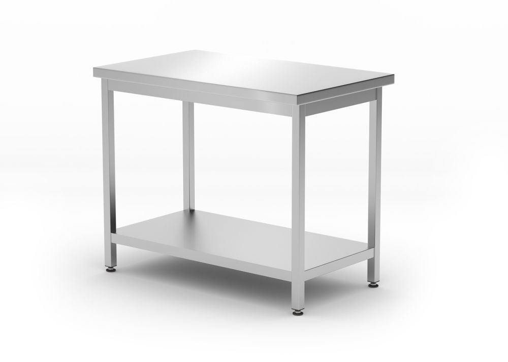 817162 Tisch mit Spülbecken und Ablage - geschraubt Tiefe: 600 mm Budget Line 800x600x(H)850mm