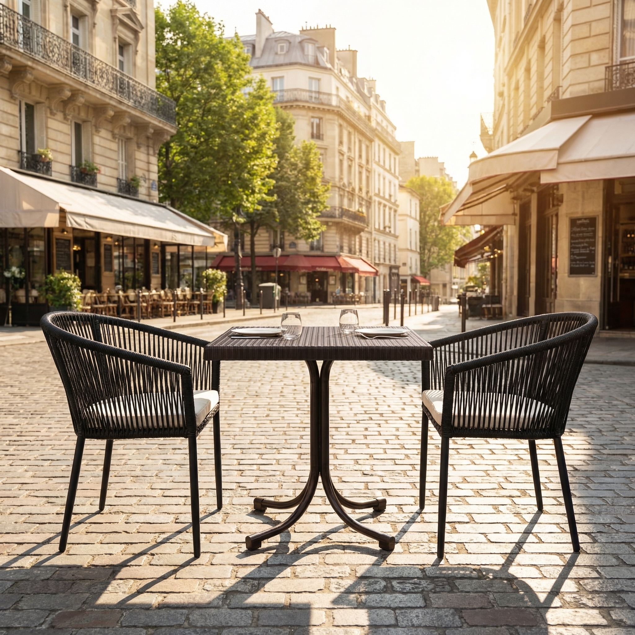 Asya-One bord 80x80cm polyrattan