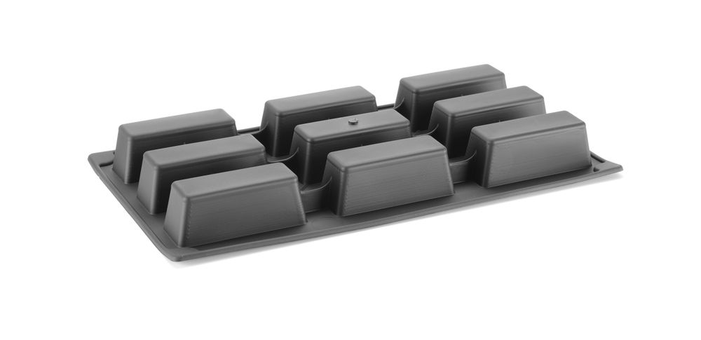 Silikonform Mini-Kuchen 80x30x(H)33mm  GN 1/3 80x30x(H)33mm