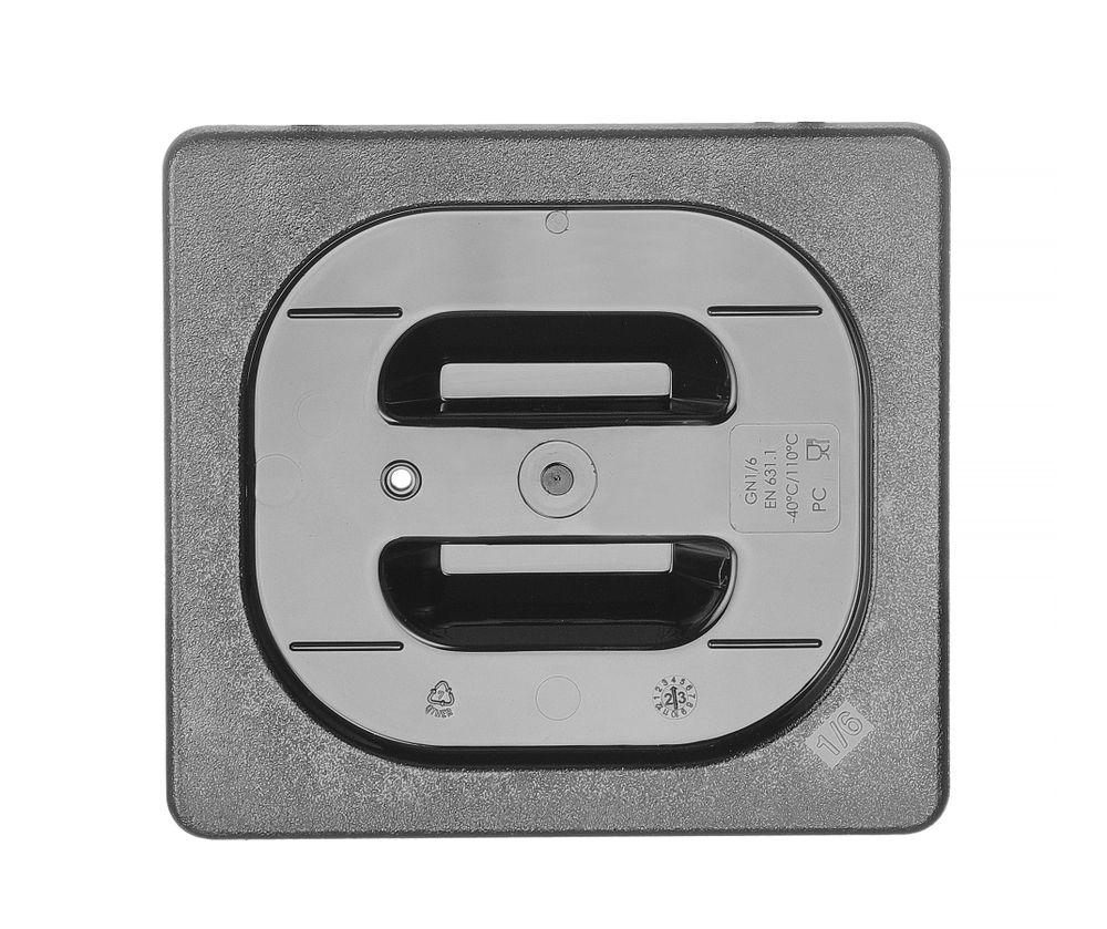 Gastronorm-Deckel GN 1/6 Schwarz 176x162mm-ING12156 Gastronorm-Deckel GN 1/6 Schwarz 176x162mm-ING12156