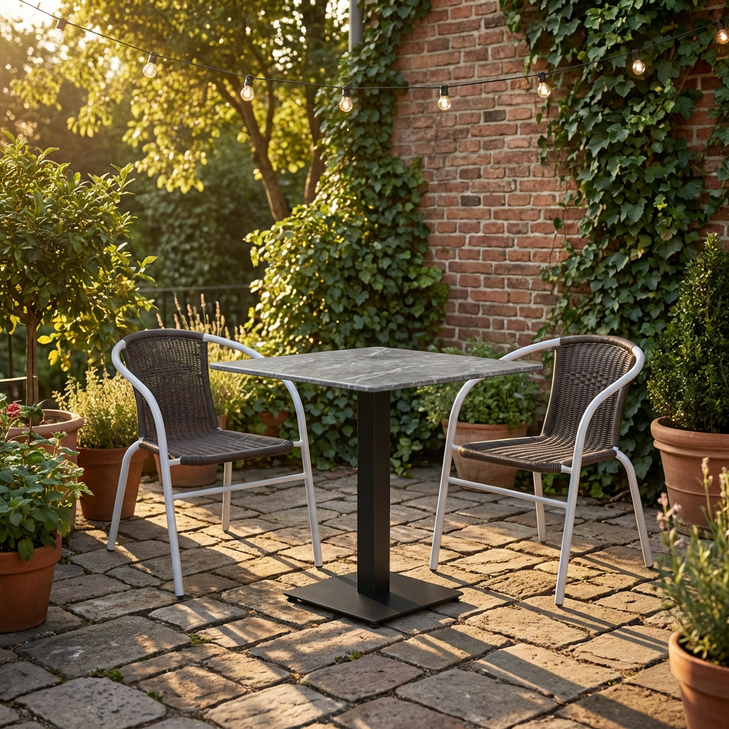 Polyrattan-stol Mardin Brown