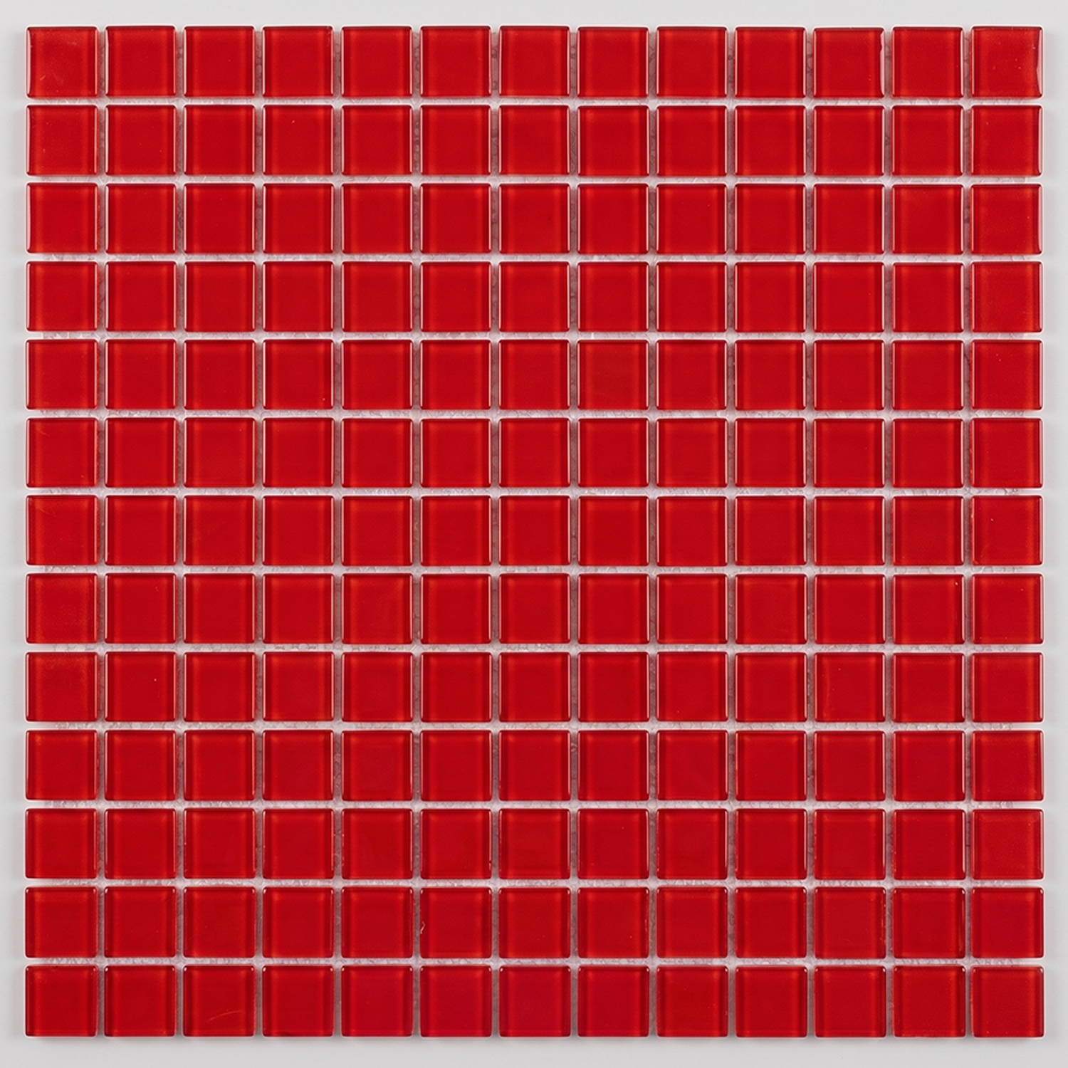 Glasmosaik 23×23 mm glänzend Bloom Rot
