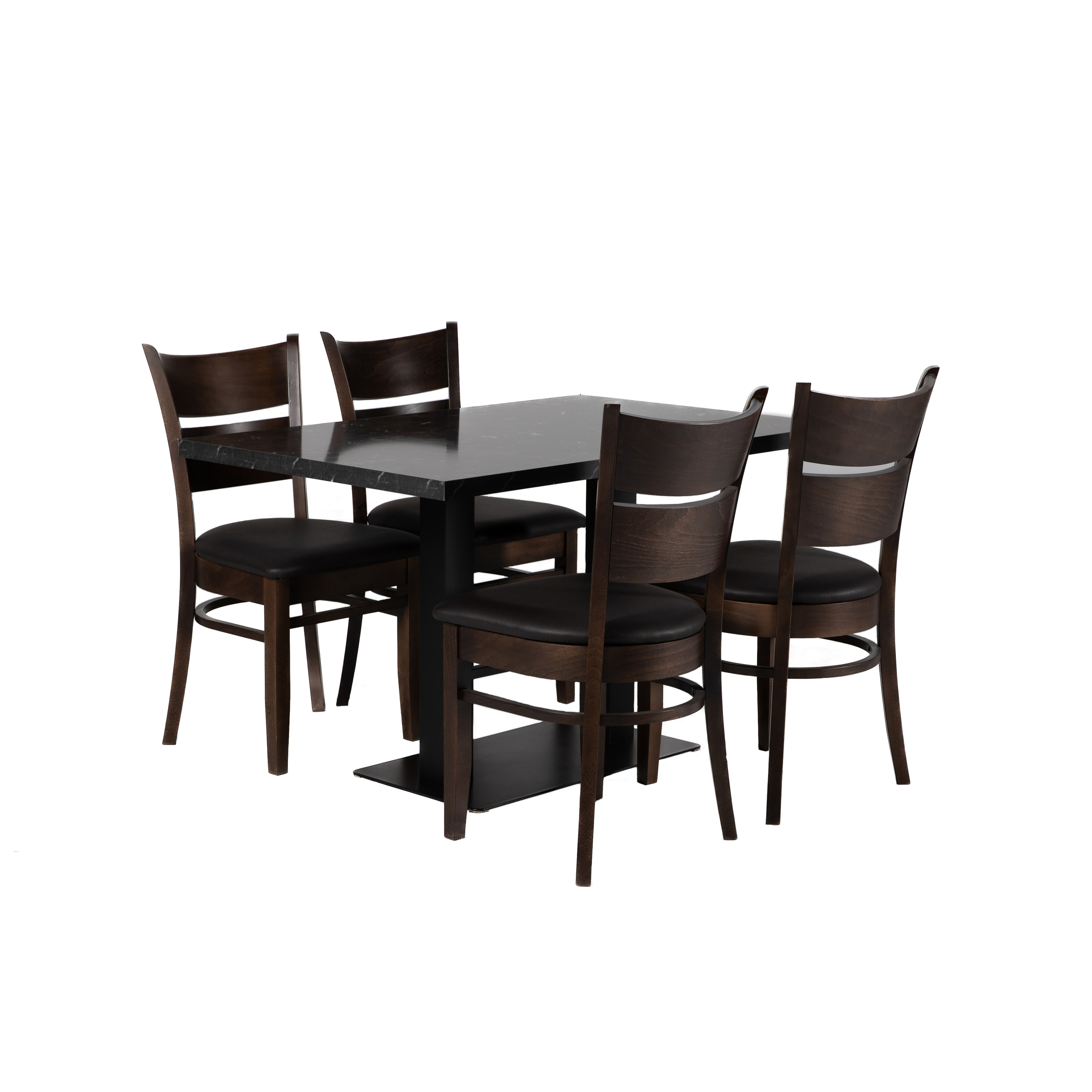 Restauranttisch Catania Schwarz Marmor Optik 120x80cm Bistrotisch Gastrotisch-ING10743 Restauranttisch Catania Schwarz Marmor Optik 120x80cm Bistrotisch Gastrotisch-ING10743