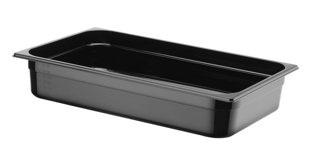 Gastronorm-Behälter 1/1 Profi Line GN 1/1 14L Schwarz 530x325x(H)100mm-ING12258