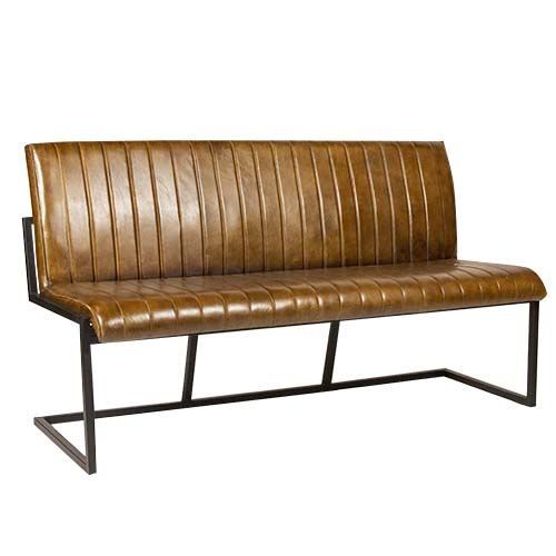 Gastro bænk Cognac Brown Old English ægte læder Gastro bænk Cognac Brown Old English ægte læder