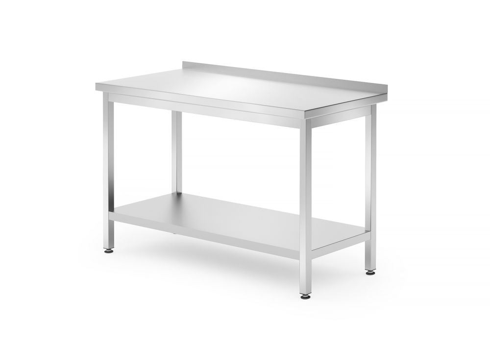 812730 Wandarbeitstisch mit Ablage – verschraubt Tiefe: 700 mm. Kitchen Line 1200x700x(H)850mm