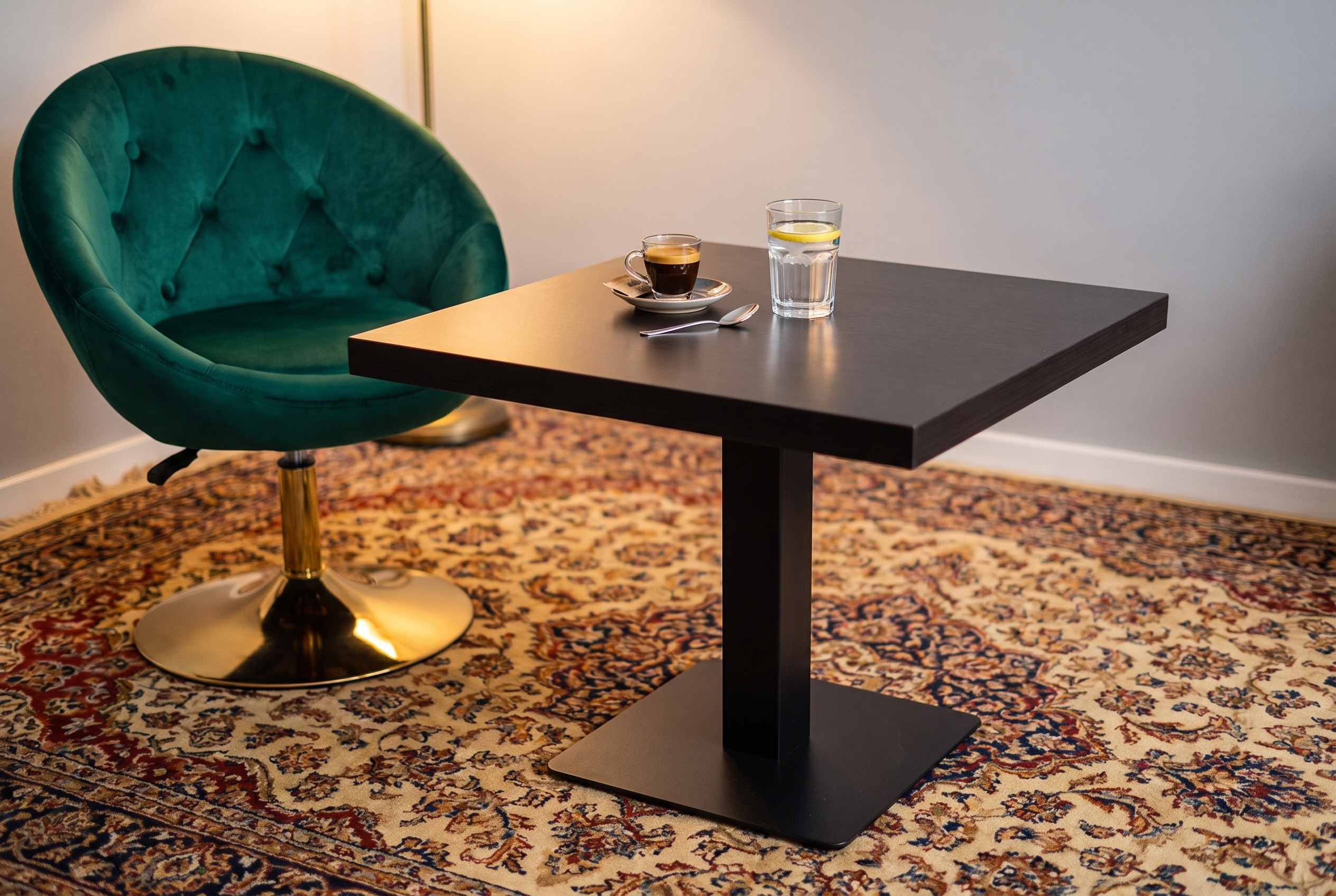 Loungebord Andora eg 60x60cm Shisha restaurantbord Bistrobord Bord