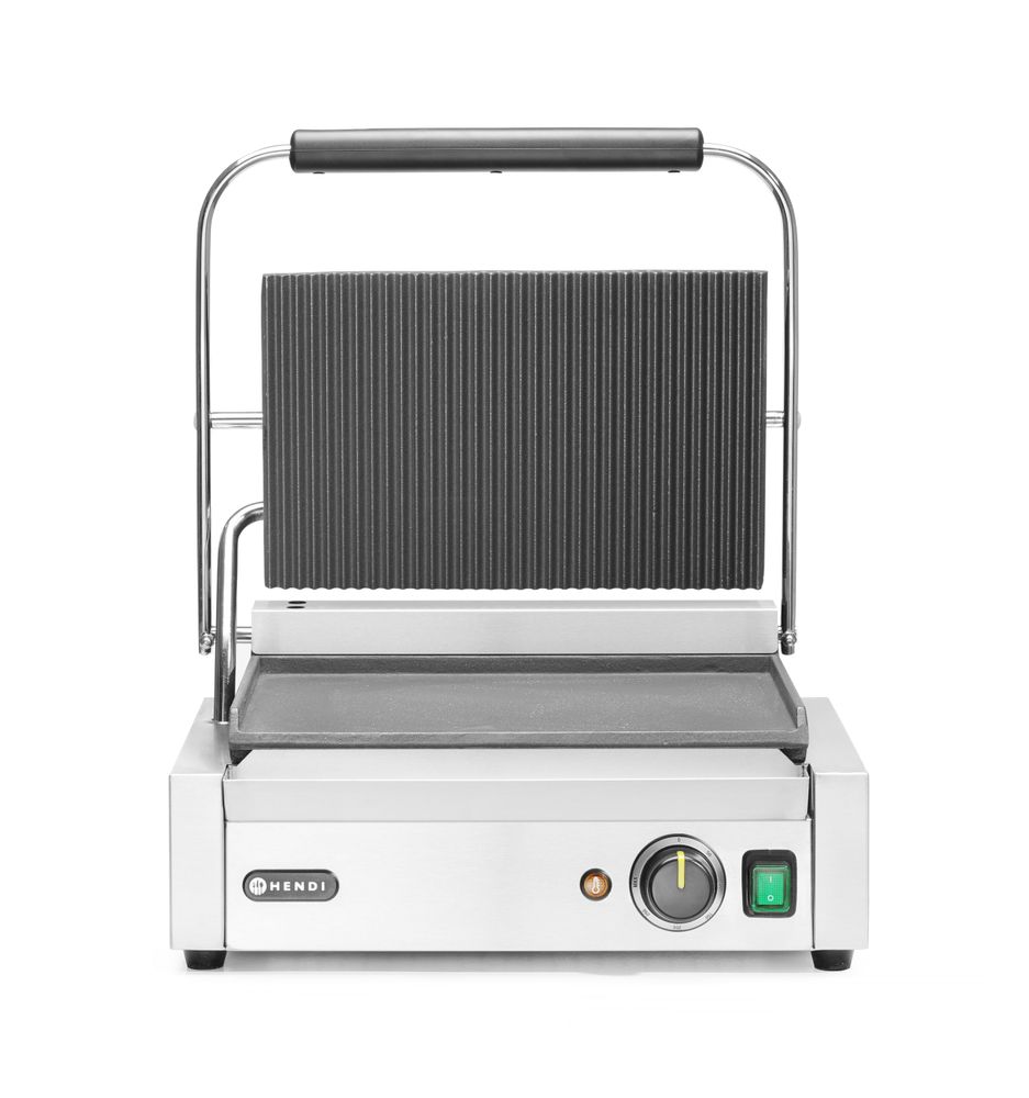 Kontaktgrill - Panini    oben gerillt  unten glatt  230V/2200W  430x370x(H)514mm-ING11610 Kontaktgrill - Panini    oben gerillt  unten glatt  230V/2200W  430x370x(H)514mm-ING11610