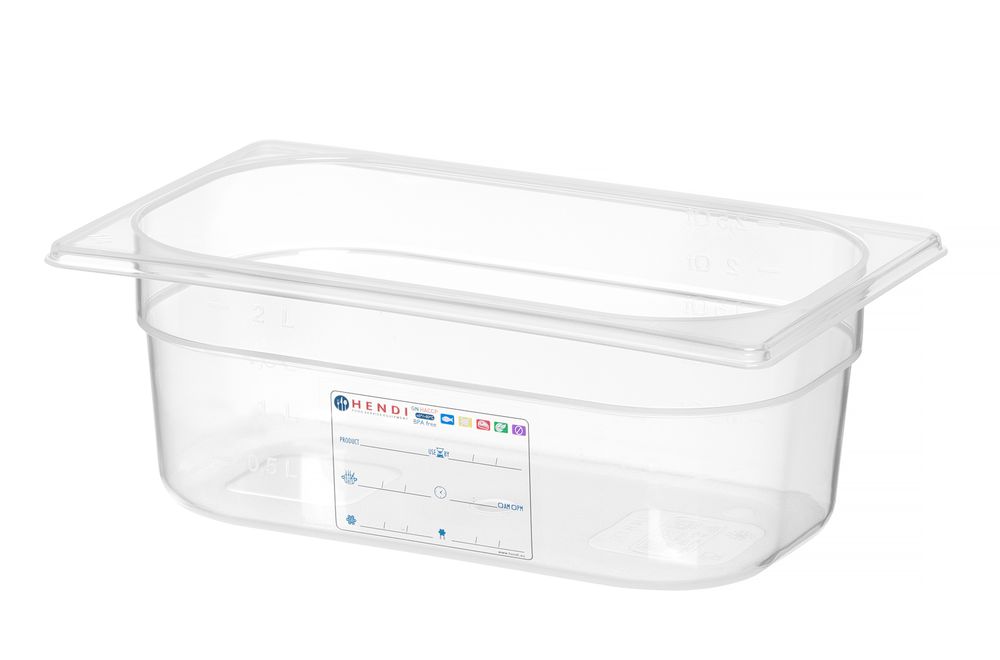 Gastronorm-Behälter 1/4 GN 1/4 28L Transparent 265x162x(H)100mm-ING12225 Gastronorm-Behälter 1/4 GN 1/4 28L Transparent 265x162x(H)100mm-ING12225
