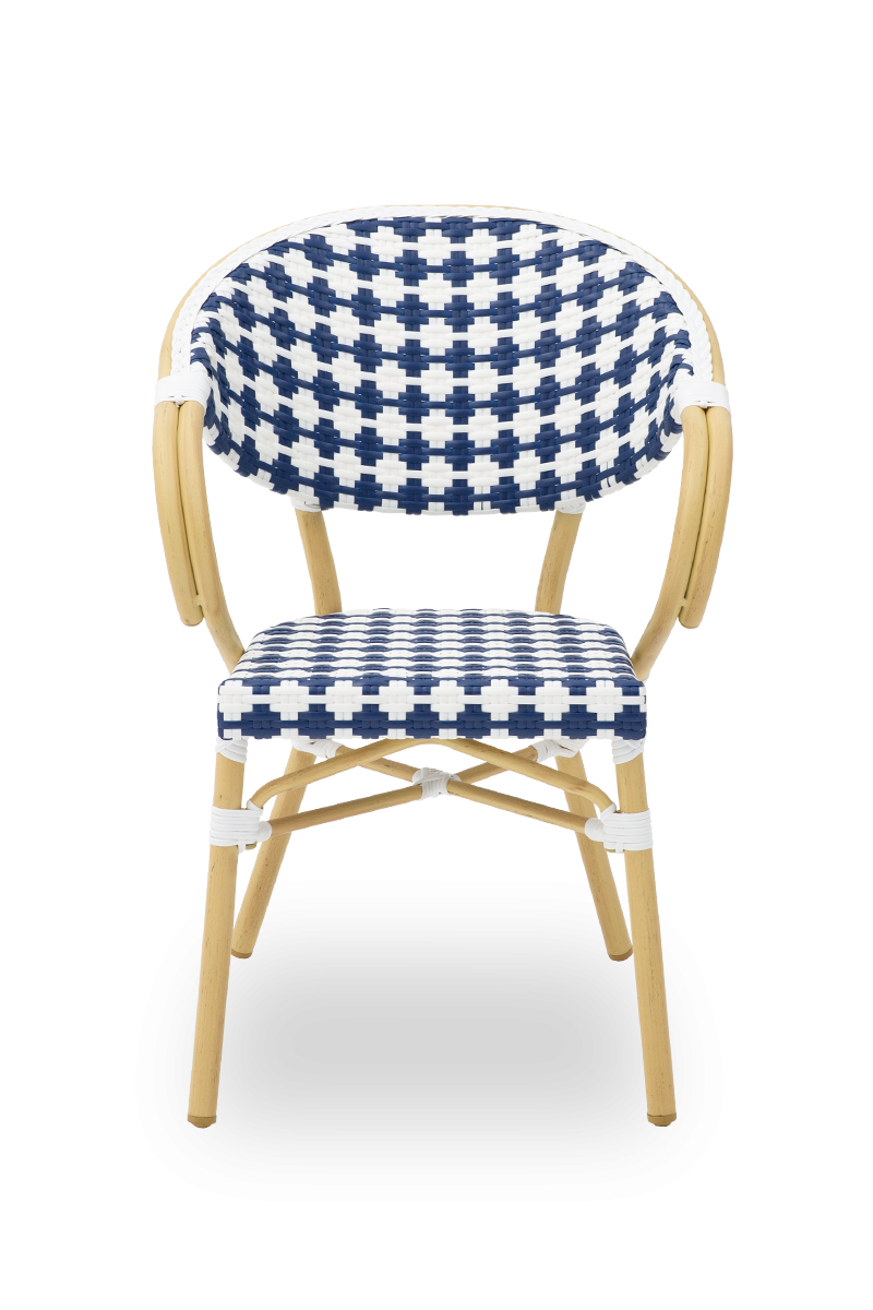 Stuhl Udine in Farbe Blau aus Technorattan Outdoor-ING10888