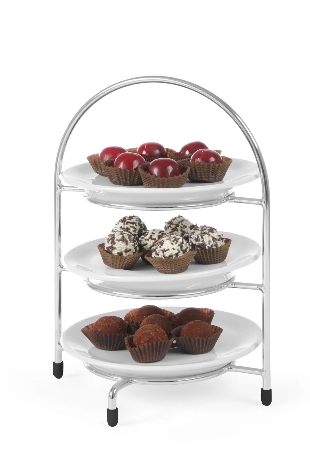 Teller-Etagere für 3 Teller bis max. Ø27,5cm - 29x29x(H)44cm