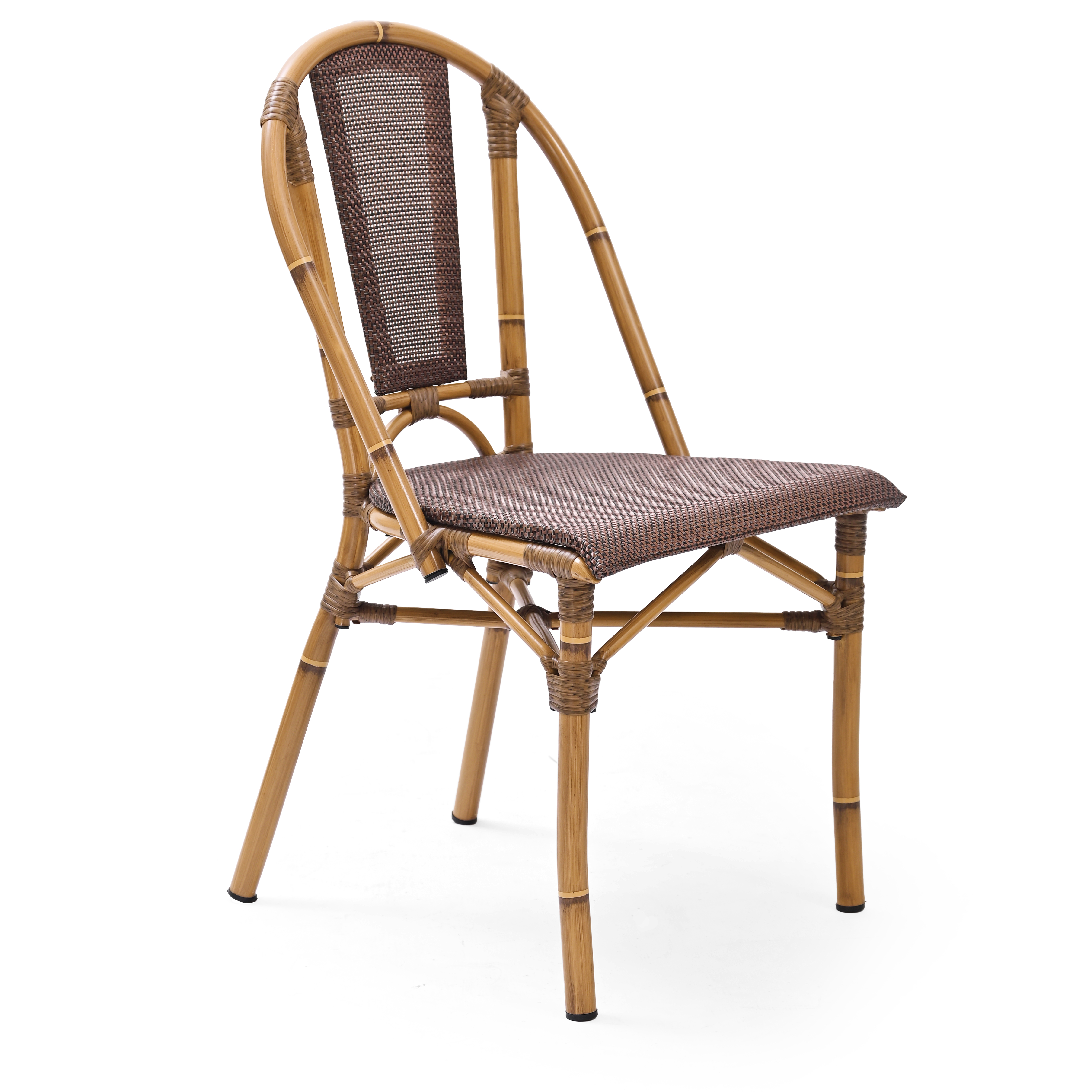 Outdoor Bistro Stuhl Braun Safari Bambus Optik stapelbar ohne Armlehne Outdoor Bistro Stuhl Braun Safari Bambus Optik stapelbar ohne Armlehne