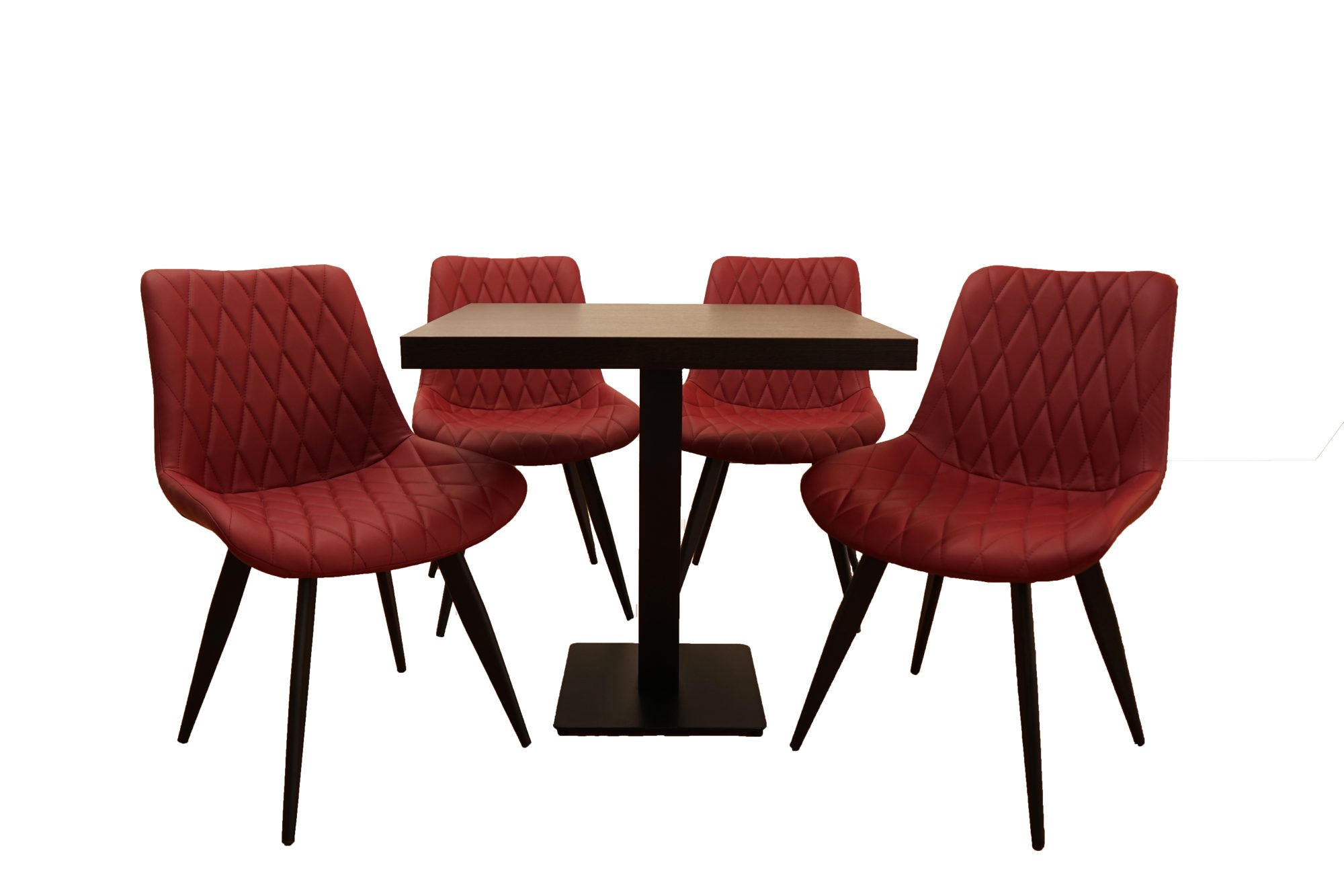 1+4 sæt 120x80cm Scarlet bordeaux restaurantstole hotel bistroborde