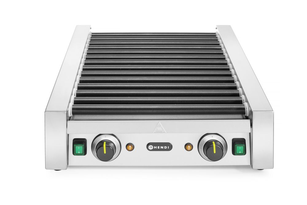 Rollengrill - 2 Zonen    14 Rollen  230V/1480W  520x650x(H)176mm-ING11579