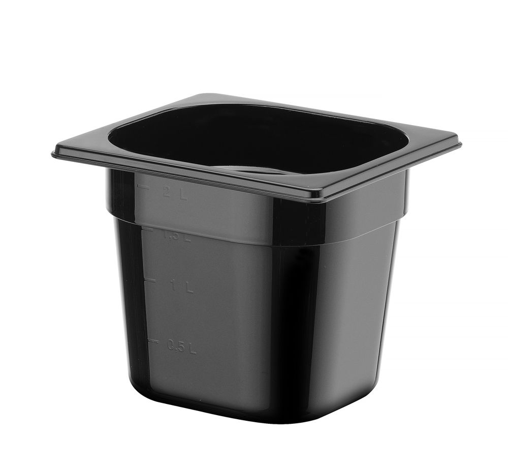 Gastronorm-Behälter 1/6 Profi Line GN 1/6 24L Schwarz 176x162x(H)150mm-ING12158 Gastronorm-Behälter 1/6 Profi Line GN 1/6 24L Schwarz 176x162x(H)150mm-ING12158