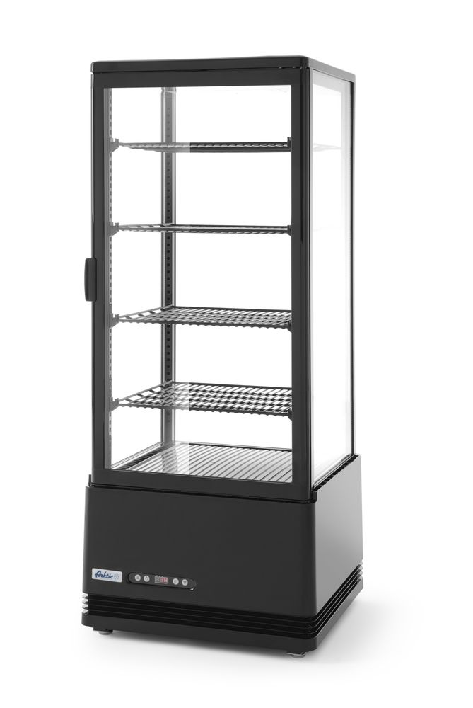 Aufsatz-Kühlvitrine 98 Liter Arktic Schwarz 230V/210W 444x397x(H)1100mm-ING11201