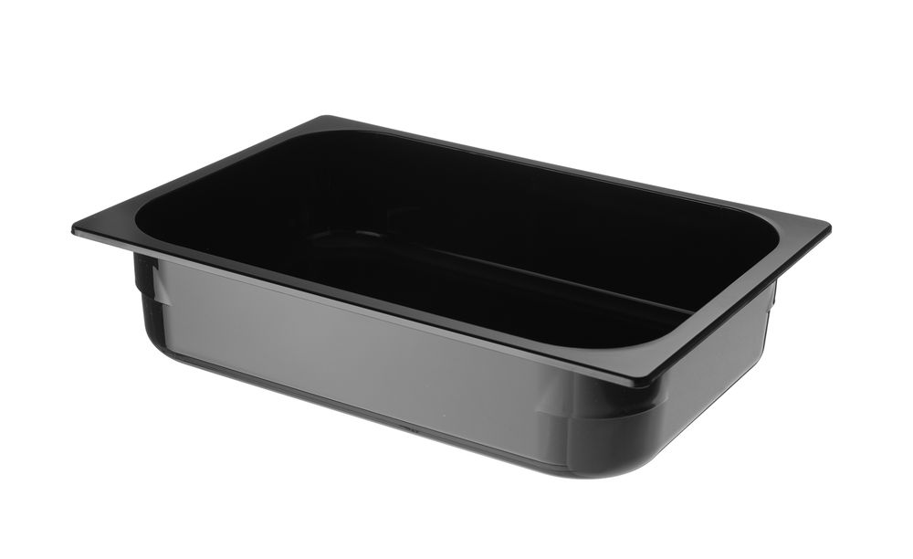 Eiscreme-Behälter Polycarbonat 5L Schwarz 360x250x(H)80mm-ING12939