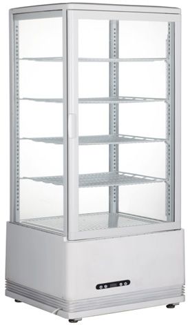 Aufsatz-Kühlvitrine 98 Liter Arktic weiß 230V/210W 444x397x(H)1100mm-ING11202