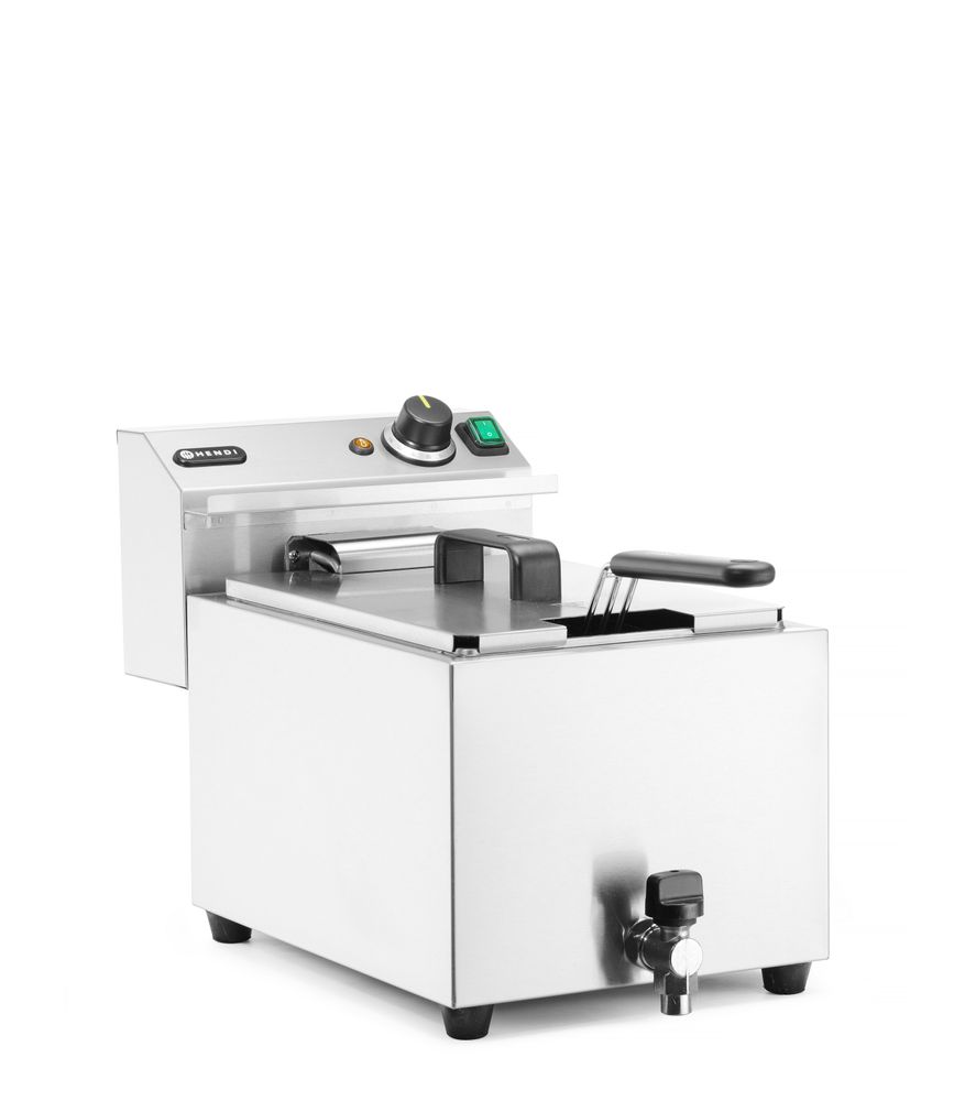 Fritteuse XL Profi Line mit Ablasshahn  10 Liter    Profi Line  10L  400V/6600W  300x680x(H)420mm-ING11315
