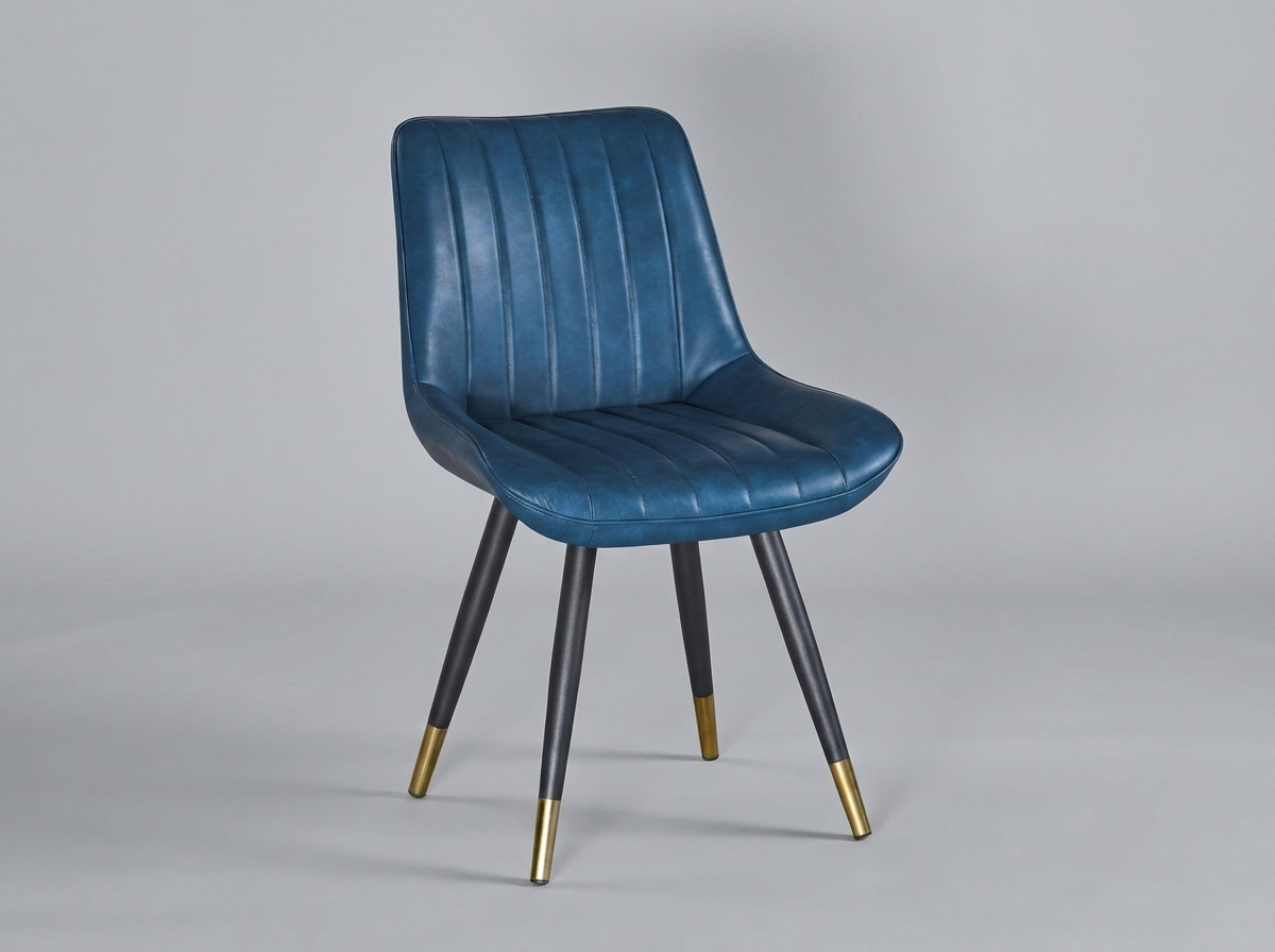 Cateringstol Jessie kunstlæder blå retrodesign