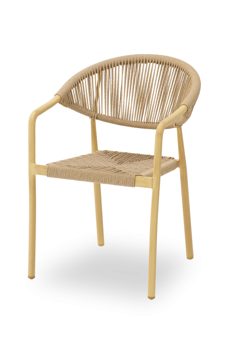 Udendørs stol Latisana Beige med armlæn