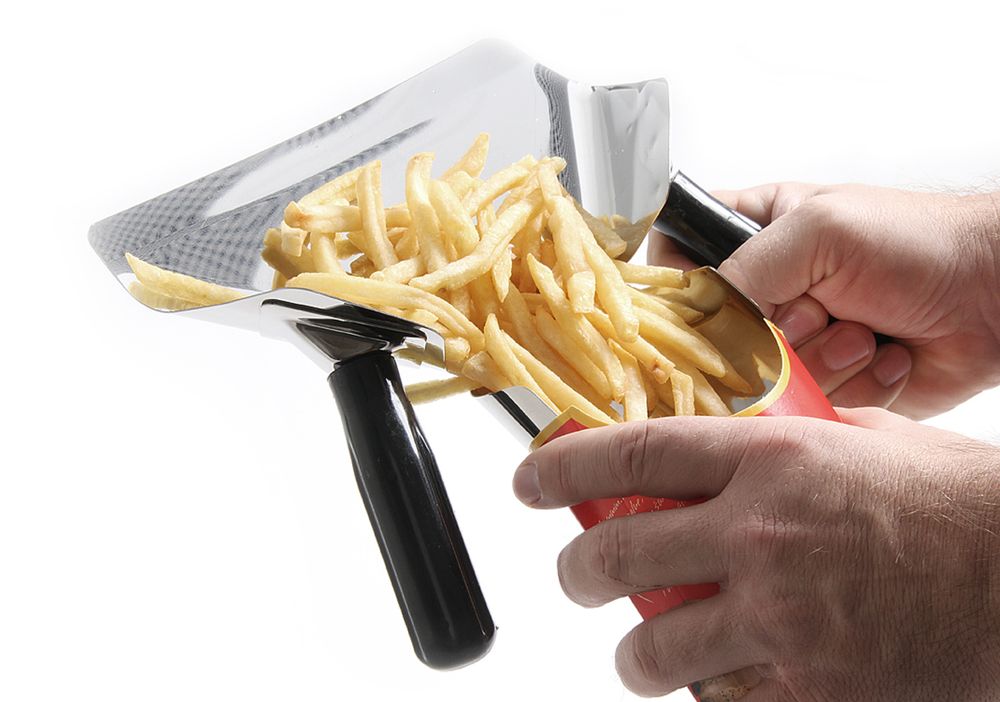 Pommes- und Nacho-Schaufel Schwarz 230x220mm-ING12585 Pommes- und Nacho-Schaufel Schwarz 230x220mm-ING12585