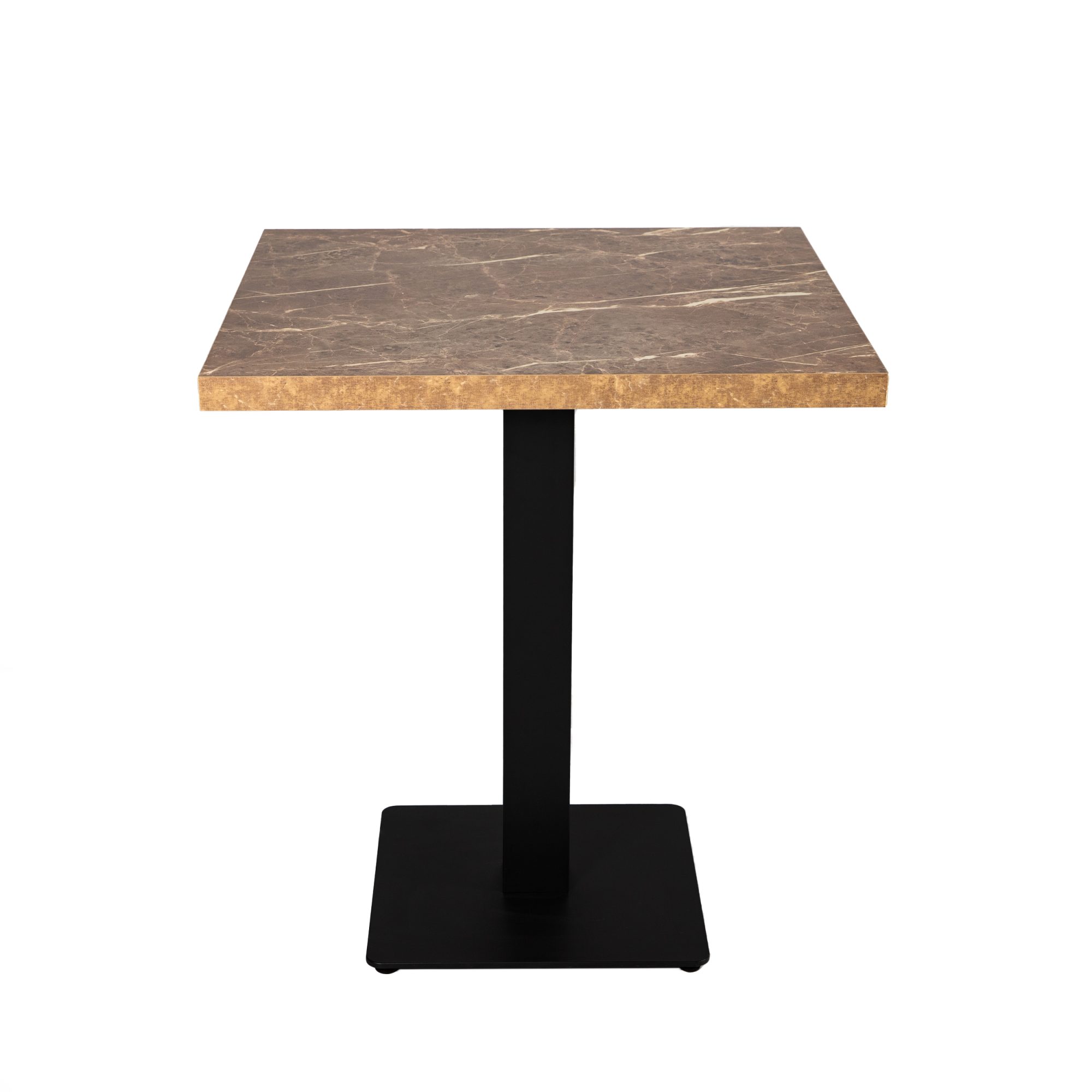 Restaurantbord Catania mokkamarmorlook 70x70cm Bistrobord Gæstebord