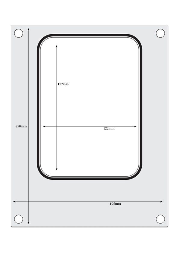 Matrize für Versiegelungsmaschine    ein Behälter (187x137 mm)-ING11298