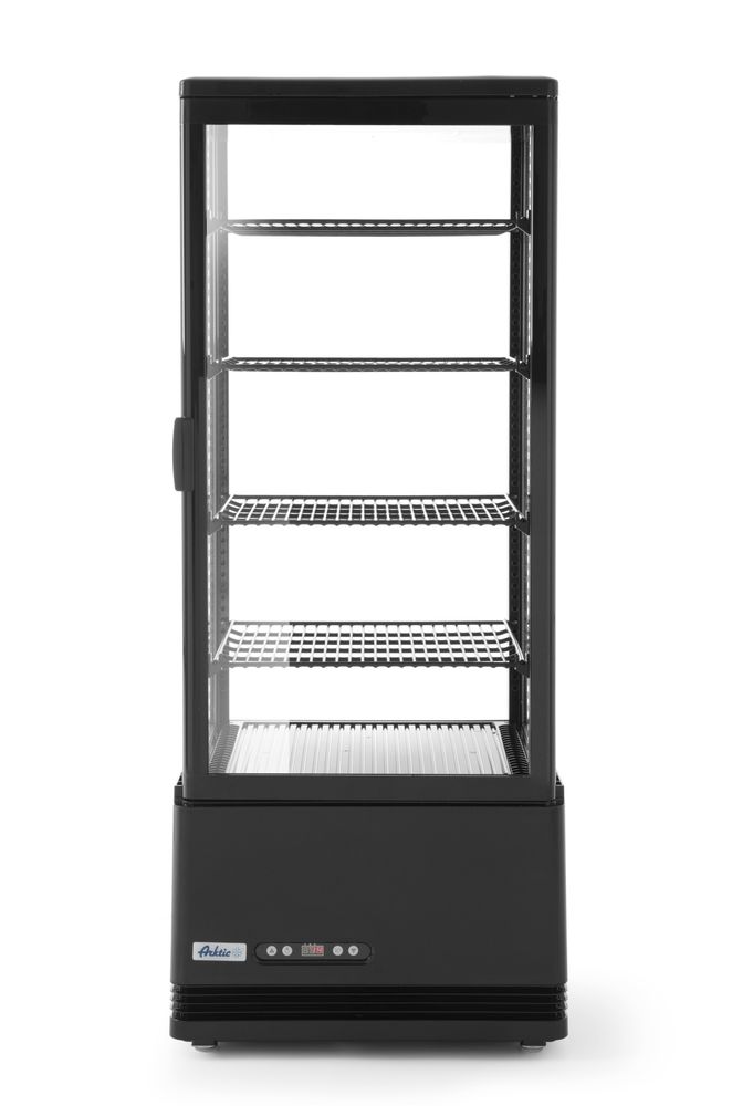 Aufsatz-Kühlvitrine 98 Liter Arktic Schwarz 230V/210W 444x397x(H)1100mm-ING11201