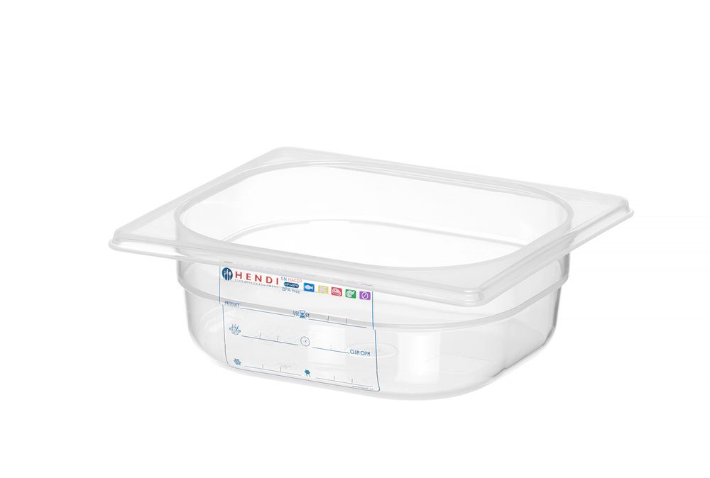 Gastronorm-Behälter 1/6 GN 1/6 1L Transparent 176x162x(H)65mm-ING12214 Gastronorm-Behälter 1/6 GN 1/6 1L Transparent 176x162x(H)65mm-ING12214