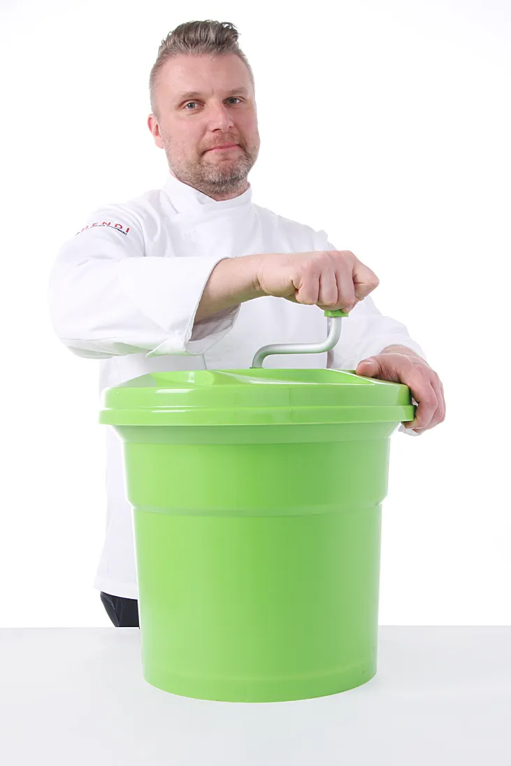 Salatschleuder 12 Liter Grün ø33,5x(H)43cm - S