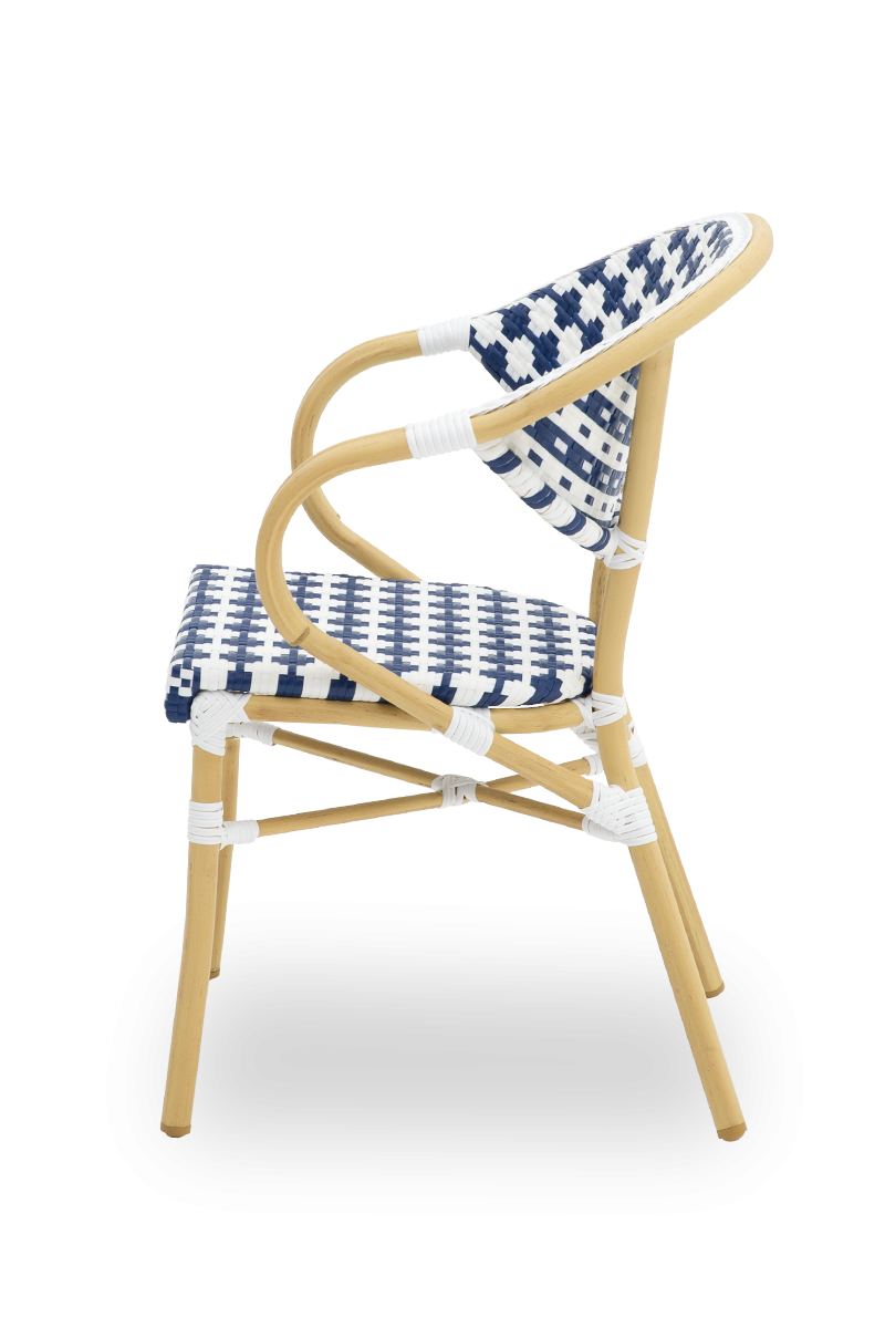 Stuhl Udine in Farbe Blau aus Technorattan Outdoor-ING10888