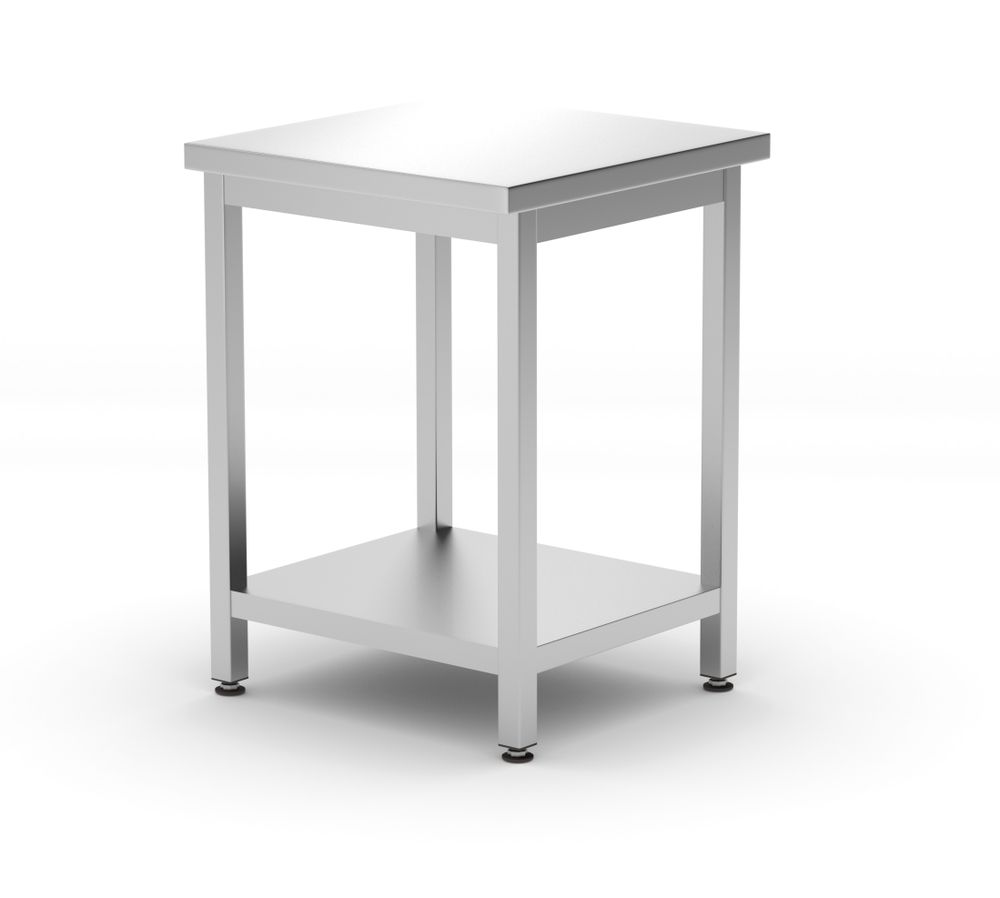 817094 Zentraler Arbeitstisch mit Regalboden Budget Line - geschraubt Tiefe 600 mm Budget Line 1200x600x(H