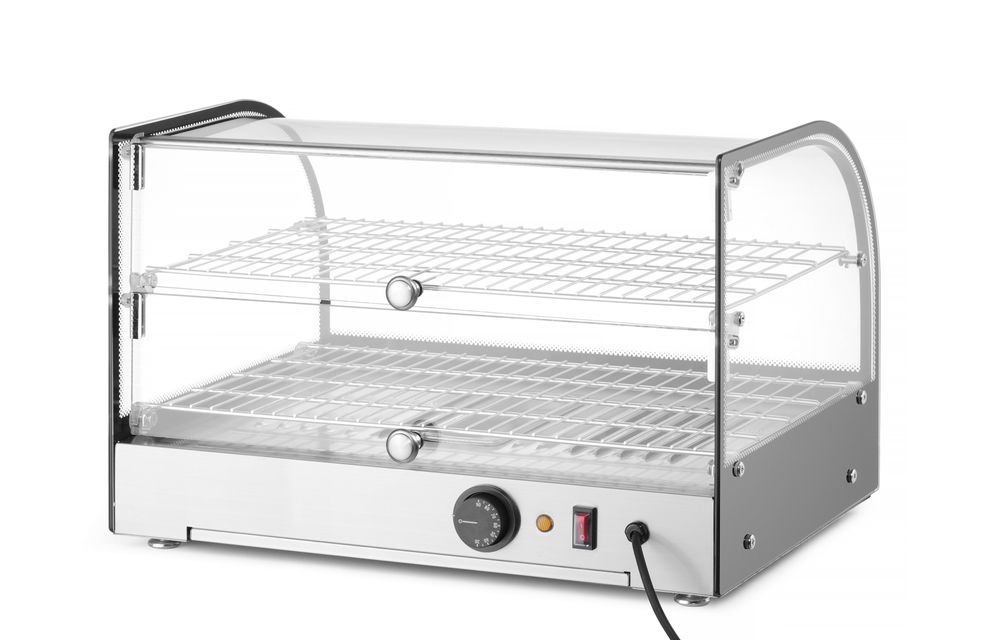Beheizte Theke-Anzeige doppelt    doppelt  Schwarz  220-240V/800W  554x376x(H)376mm-ING11662