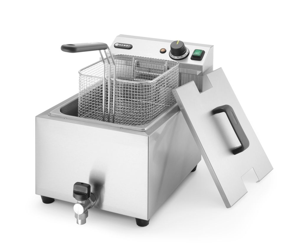 Profi Line Fritteuse mit Ablasshahn  8 l    Profi Line  8L  Grau  230V/3500W  305x515x(H)354mm-ING11551 Profi Line Fritteuse mit Ablasshahn  8 l    Profi Line  8L  Grau  230V/3500W  305x515x(H)354mm-ING11551
